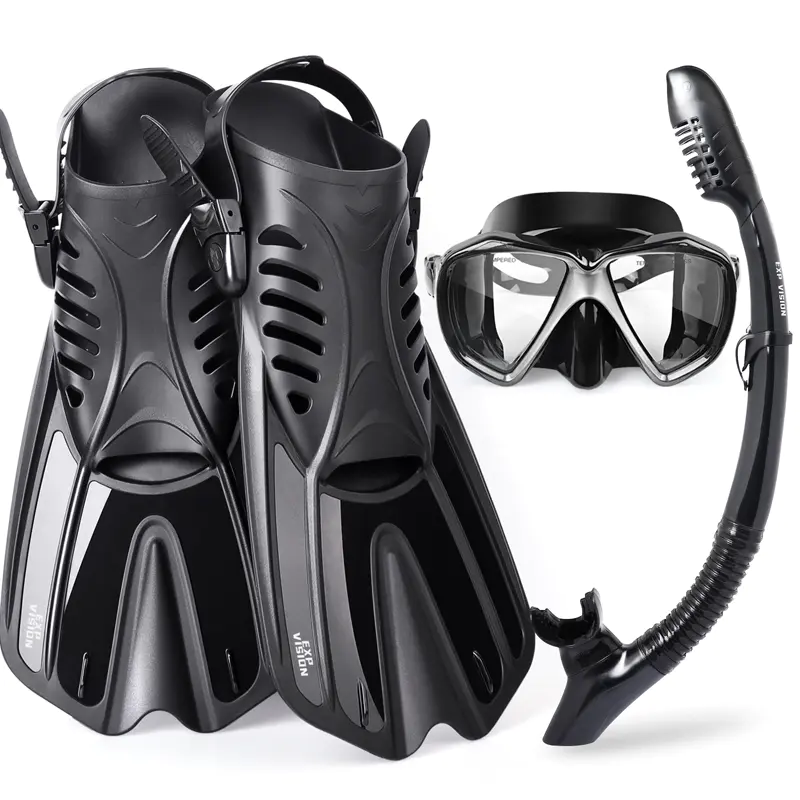 Snorkel adulto e conjunto de flipper