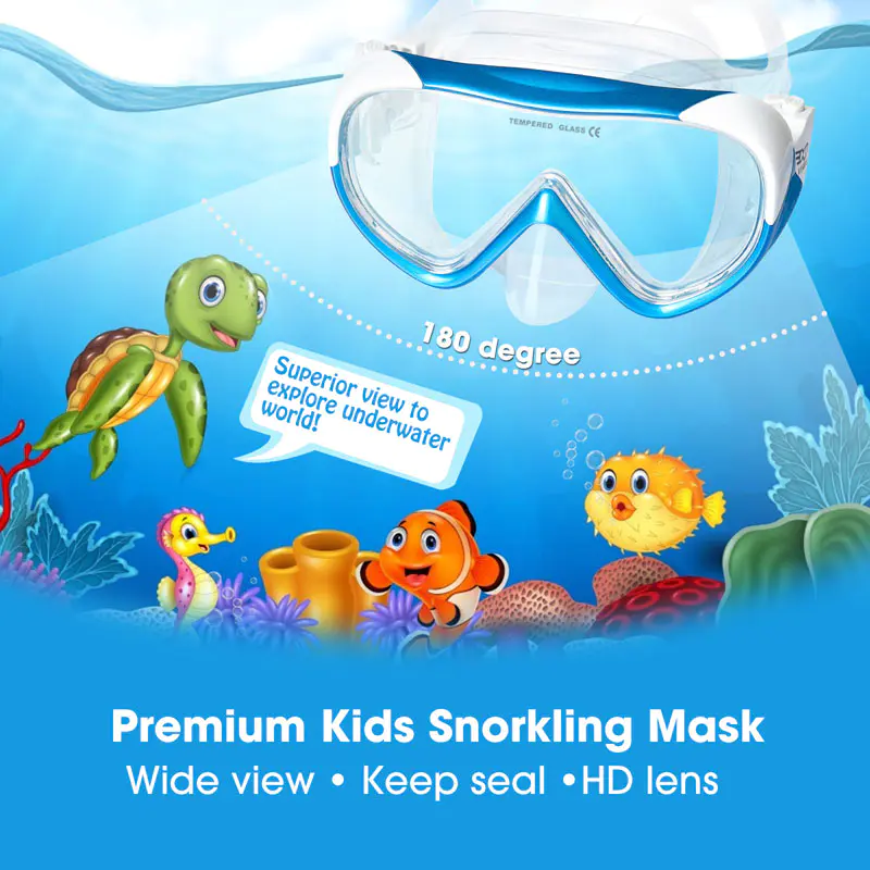 Snorkeling Set With Diving Fins For Kids Snorkeling Set With Diving Fins For Kids